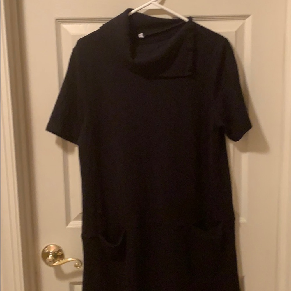 Large Wool Black Dress